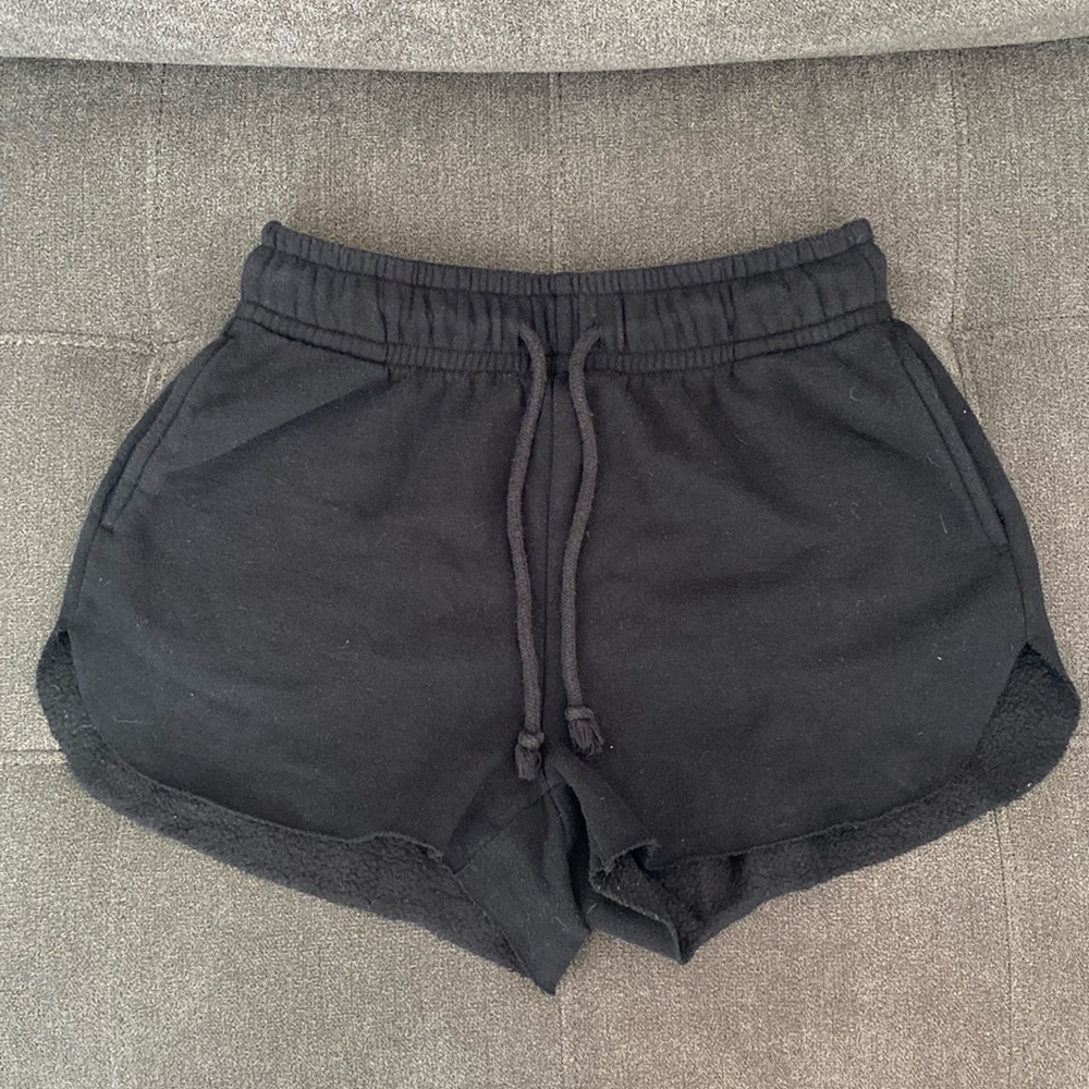 Black sweat shorts
